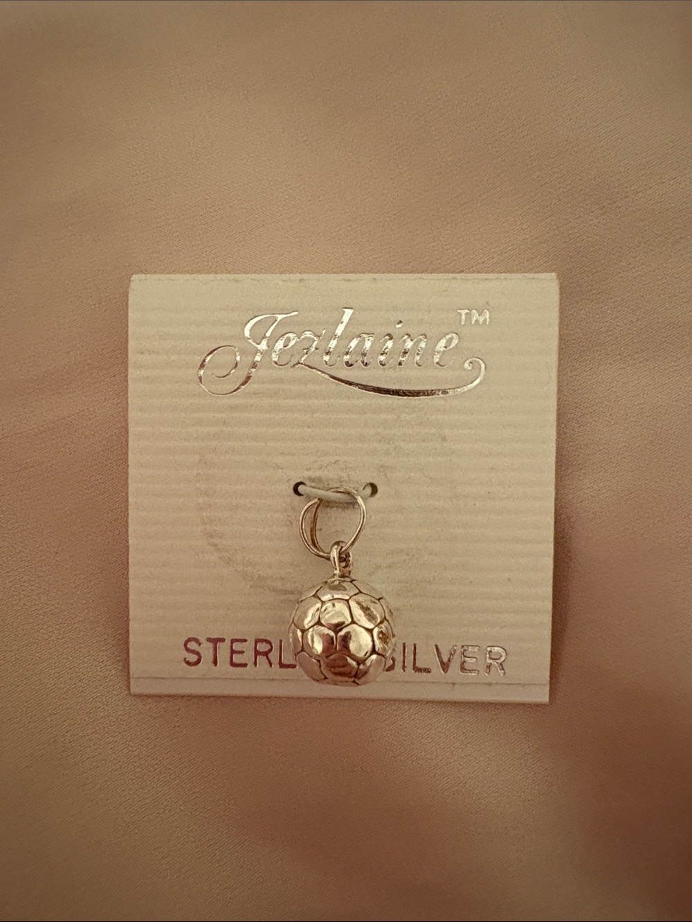 Sterling Silver Soccer Ball Charm - Silver